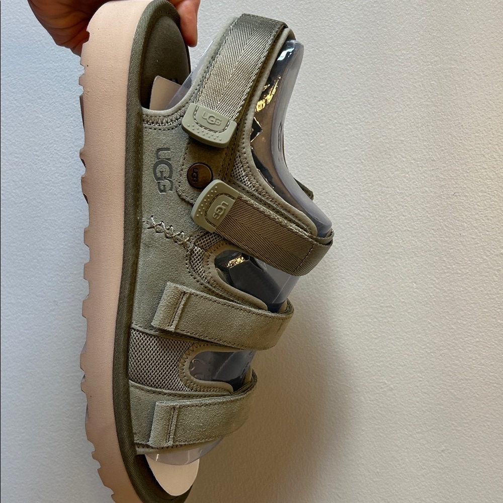 UGG Men's Khaki Strap Sandals - Picture 2 of 4